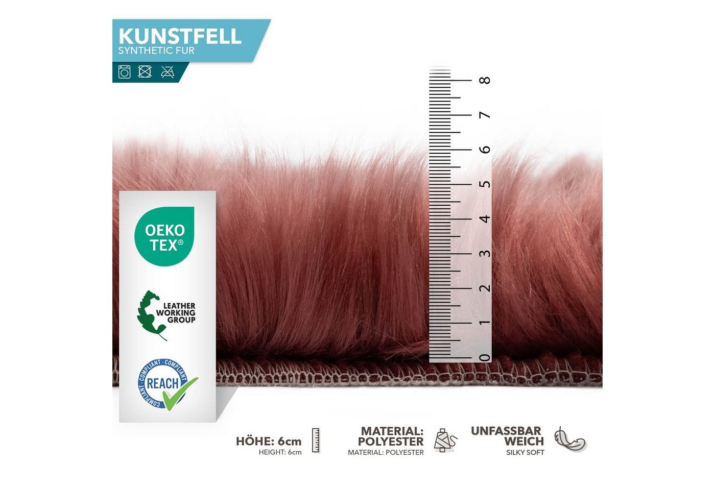 Karat Fellteppich Kunstfell Nelly, Kuschelig – Bild 4 von 5