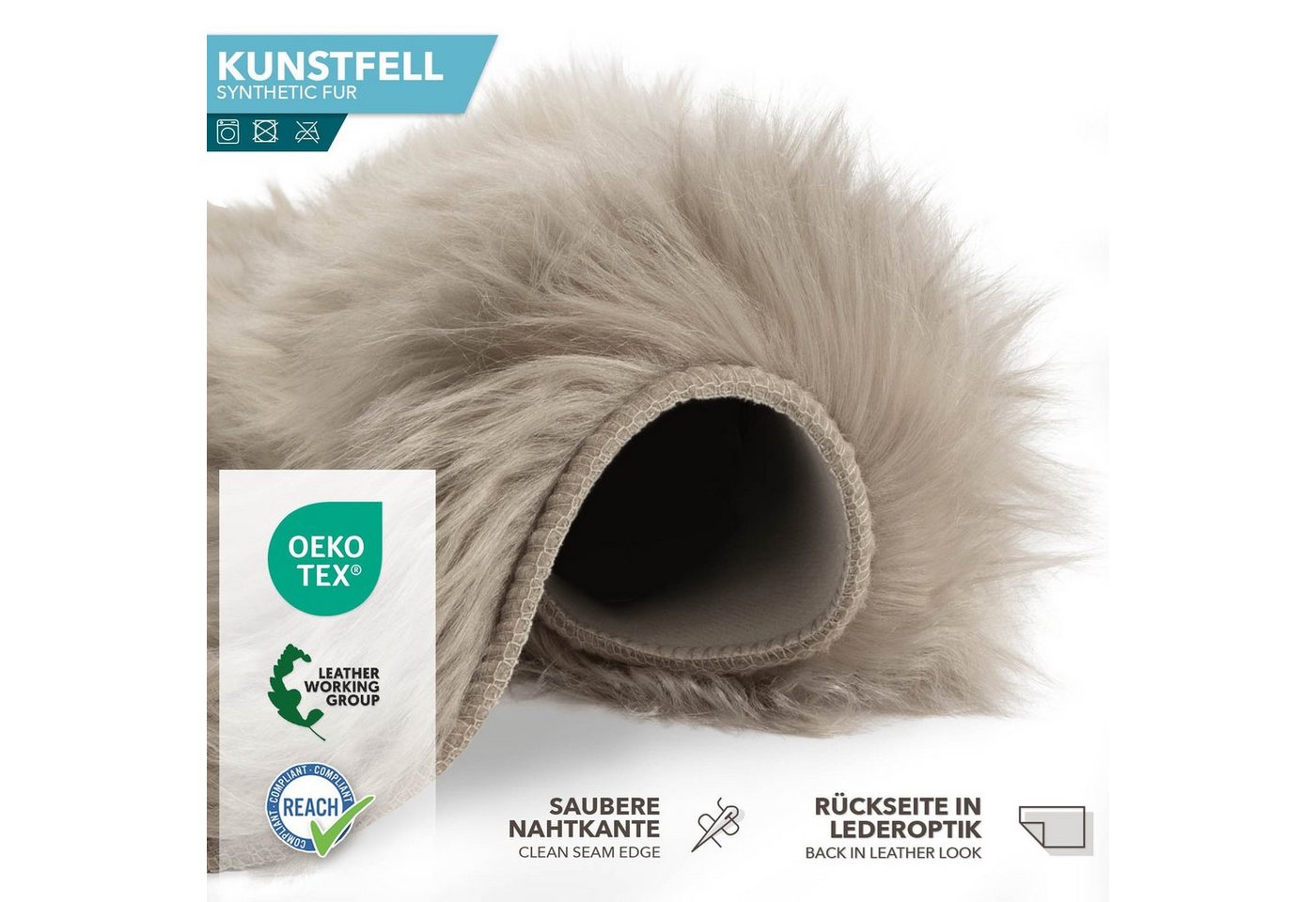 Karat Fellteppich Kunstfell Nelly, Kuschelig – Bild 5 von 5