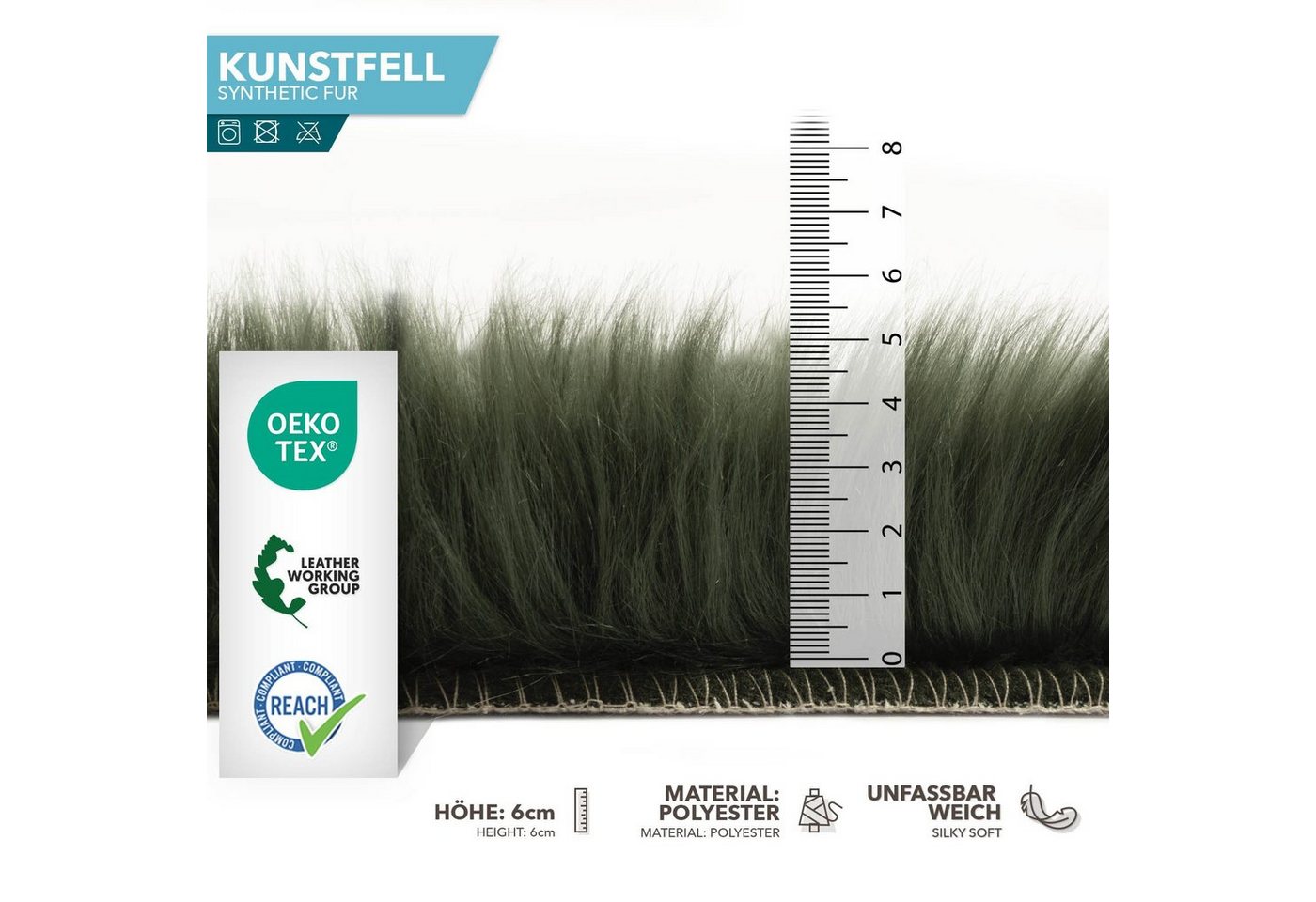 Karat Fellteppich Kunstfell Nelly, Kuschelig – Bild 4 von 5