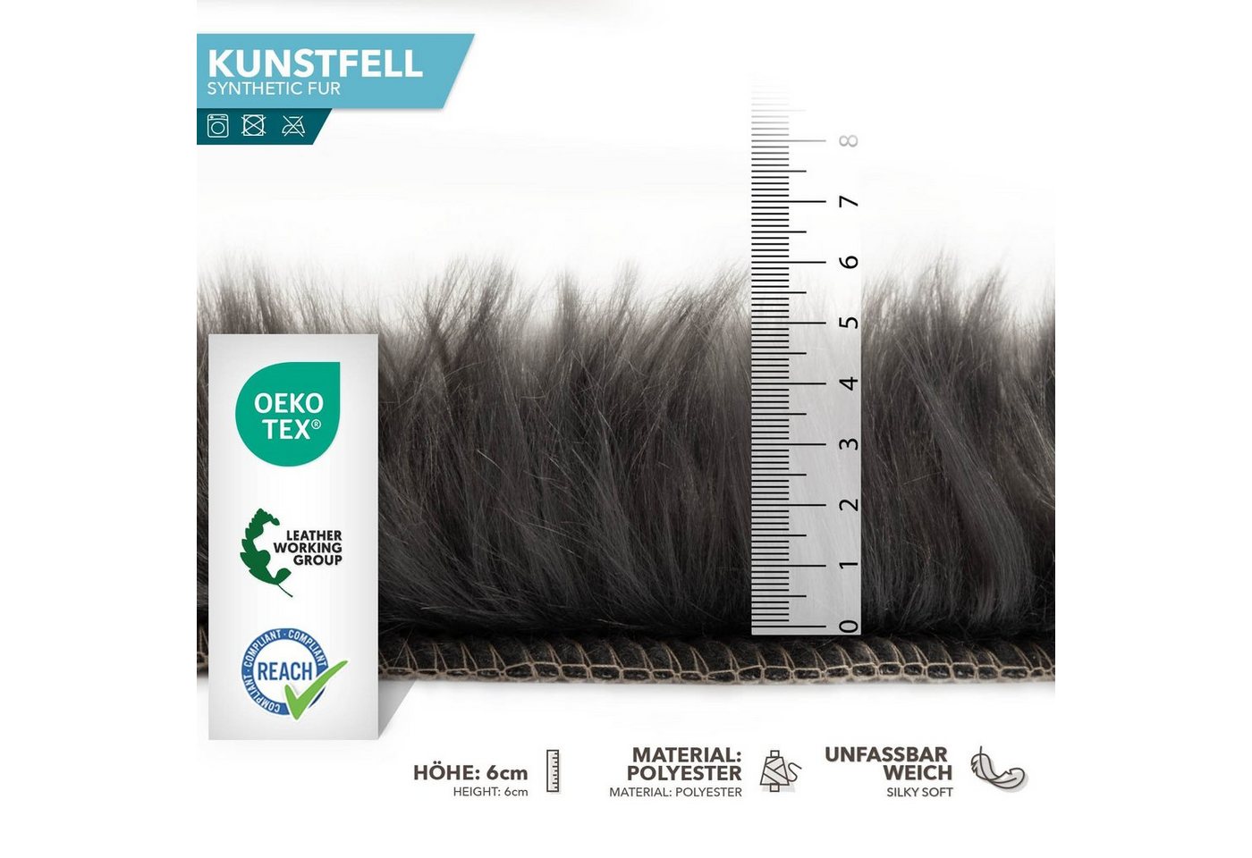 Karat Fellteppich Kunstfell Nelly, Kuschelig – Bild 4 von 5