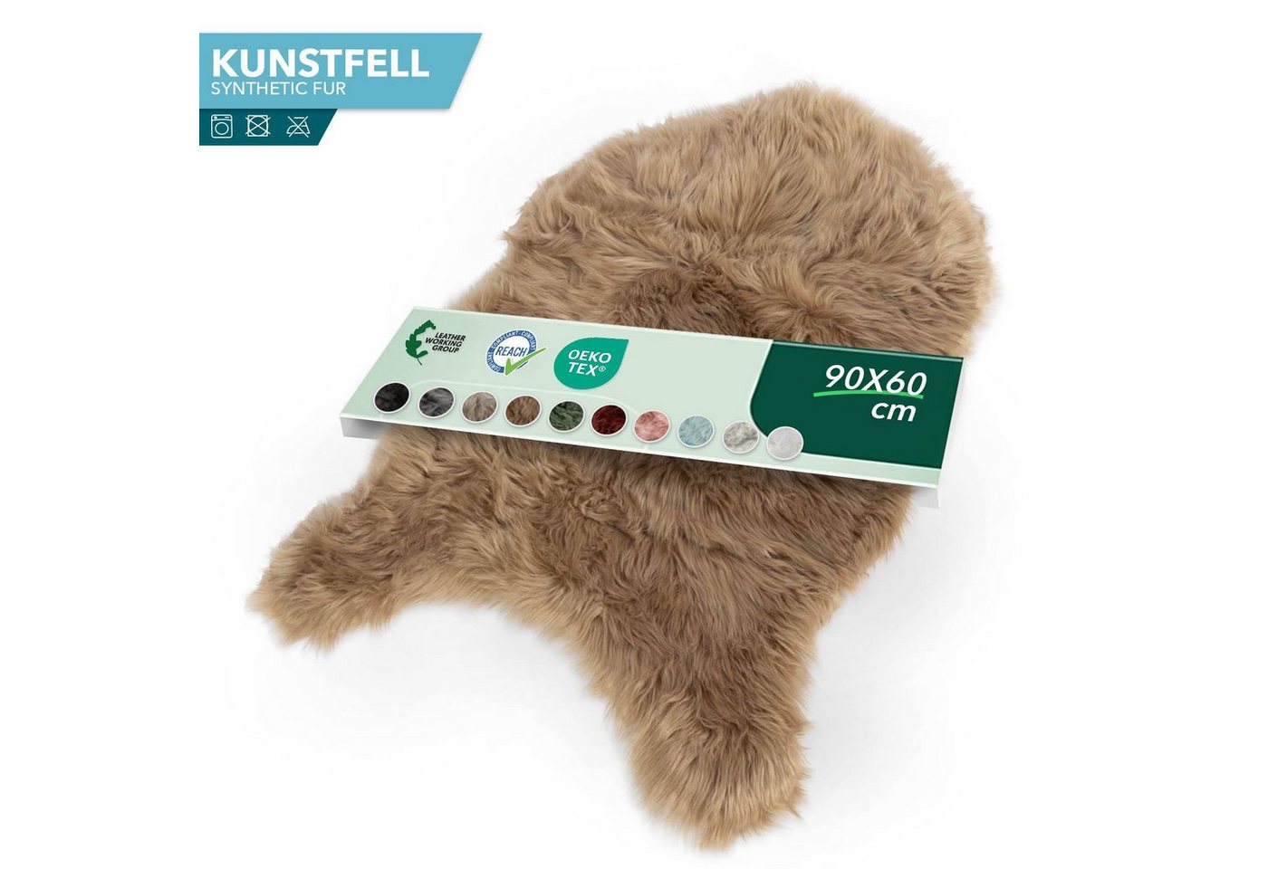 Karat Fellteppich Kunstfell Nelly, Kuschelig – Bild 3 von 5