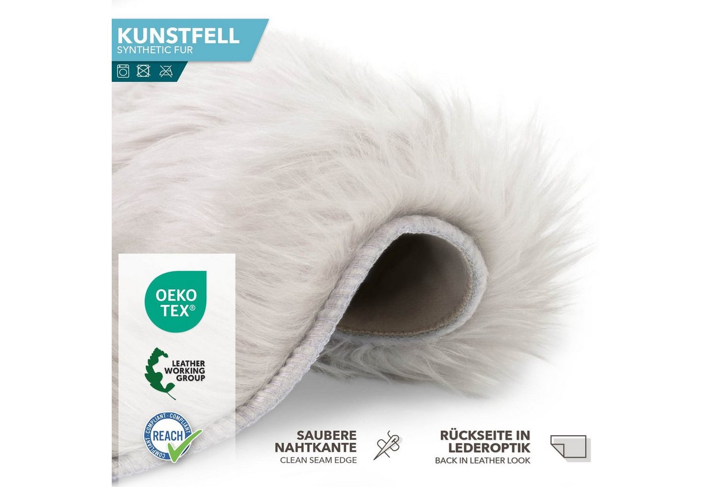Karat Fellteppich Kunstfell Nelly, Kuschelig – Bild 5 von 5