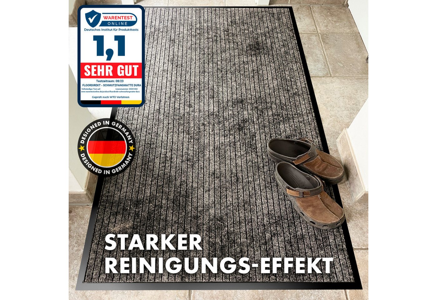 Karat Fußmatte Dura, Schmutzfangmatte mit Rutschfester Rückseite, In vielen Farben & Größen – Bild 4 von 5