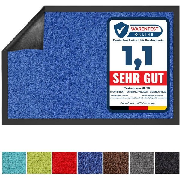 Karat Fußmatte Sauberlaufmatte Dublin, viele Farben & Größen, waschbar, rechteckig, Höhe: 7 mm, geeignet für Fußbodenheizung