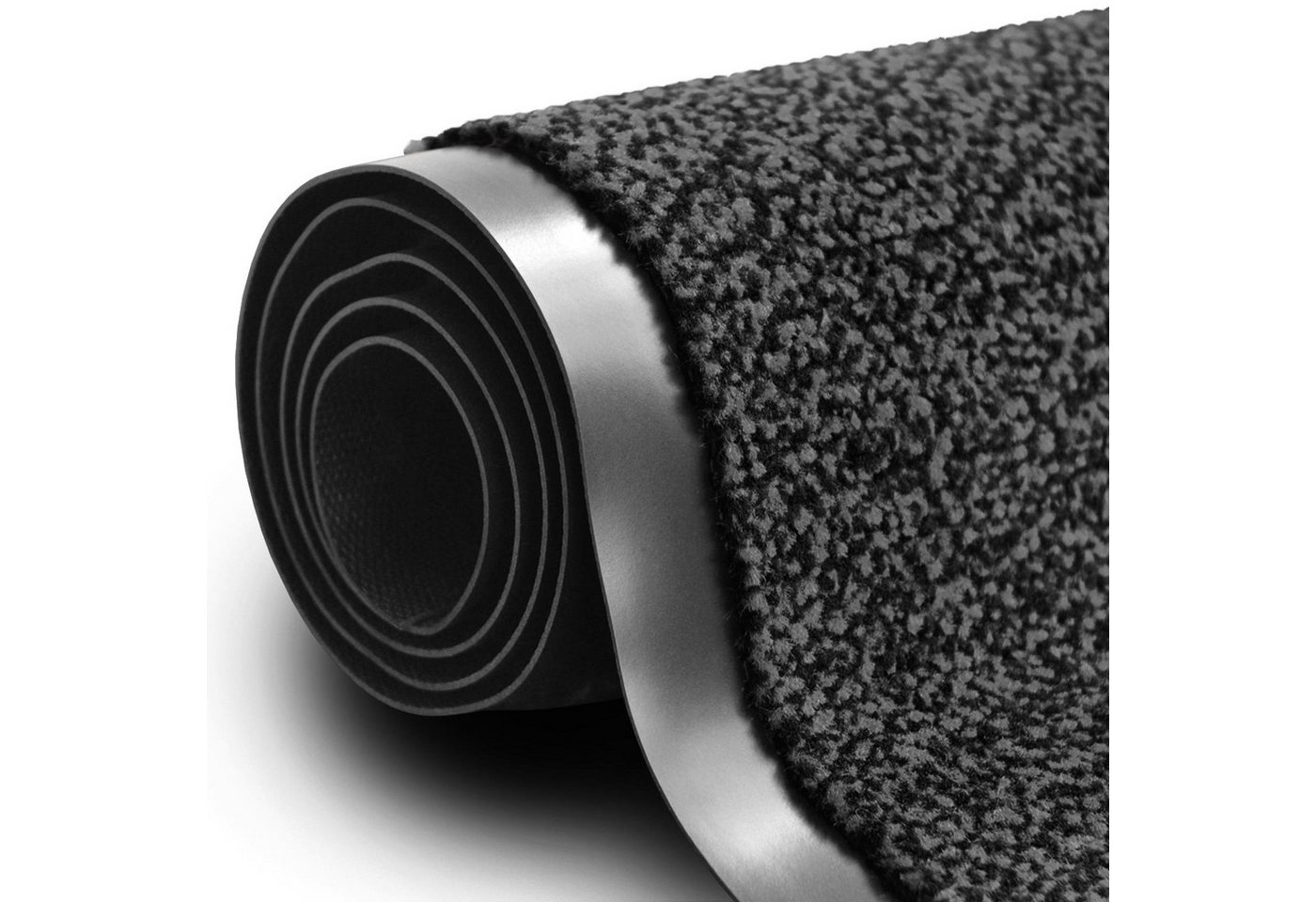 Karat Fußmatte Sky, Sauberlaufmatte für Eingangsbereich, Türmatte für innen, waschbar, melierter Polypropylen-Flor, rutschfester Vinyl-Rücken, Höhe 7 mm – Bild 2 von 5