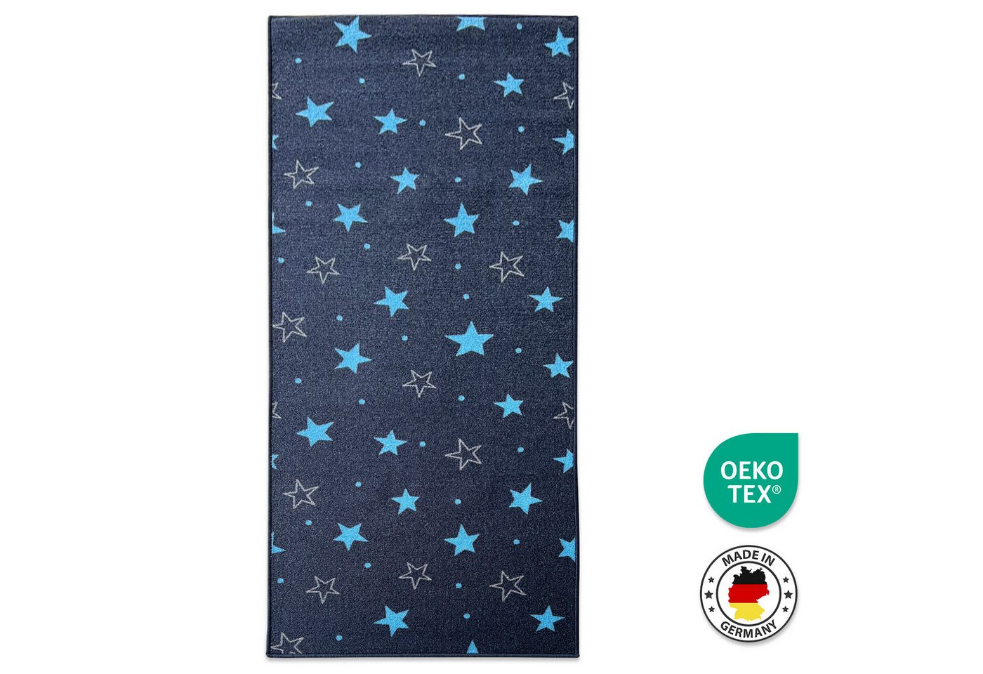 Karat Kinderteppich Teppichläufer Dots&Stars, Robust und Pflegeleicht, In zwei Designs – Bild 2 von 5