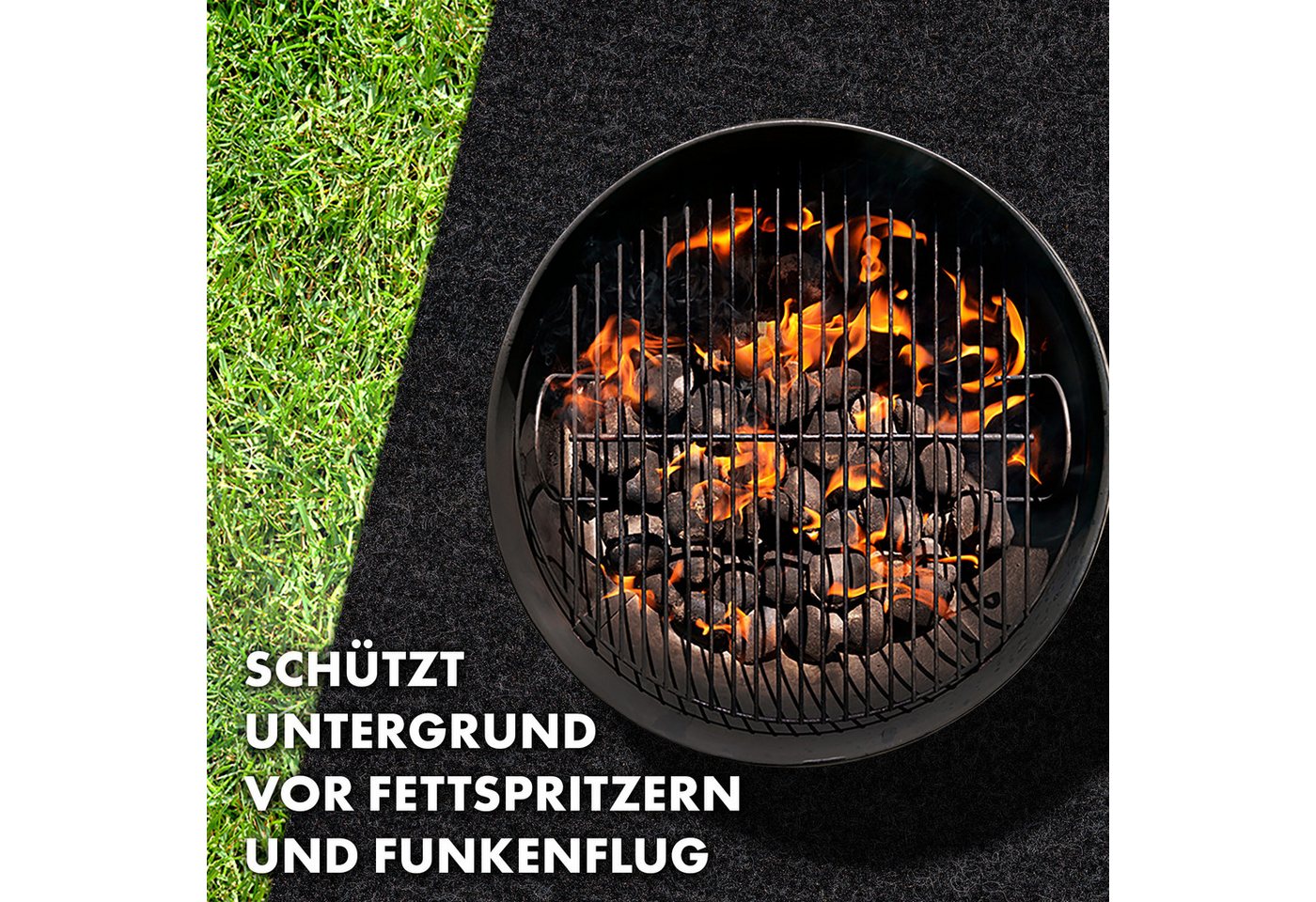Karat Outdoorteppich BBQ-Matte Dalton, Grillmatte, Grillunterlage ideal als Bodenschutz, Höhe: 4.5 mm, In- und Outdoor geeignet – Bild 4 von 5