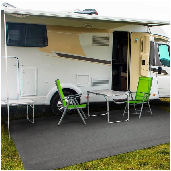 Karat Outdoorteppich Vorzeltteppich Camping, Zeltteppich, 4 Größen, 100% HDPE gefertigt, Witterungsbeständig