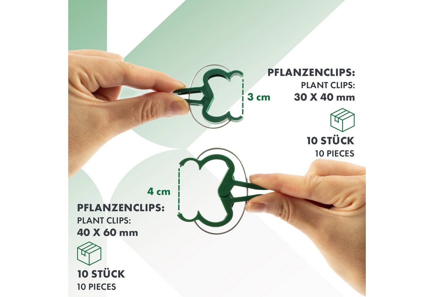 Karat Rankhilfe Pflanzennetz-Set Mina, Aus grünem Kunststoff, 42-teilig – Bild 3 von 5