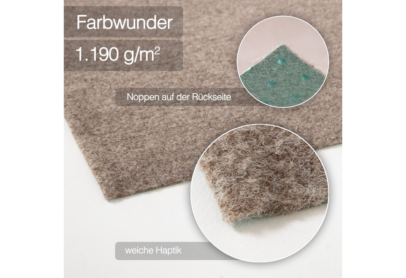 Karat Rasenteppich wetterfest, Kunstrasen Teppich für Balkon & Terrasse, Outdoor Teppichboden, Auslegware in 6 verschiedenen Farben & Größen – Bild 3 von 5