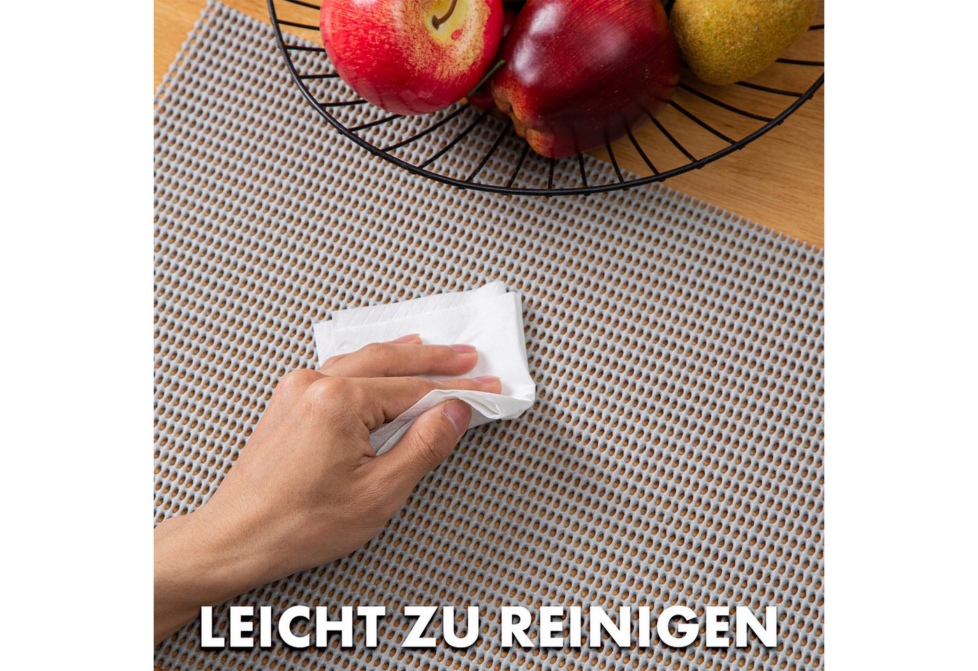 Karat Schubladenmatte Pearl, Zuschneidbare Antirutschmatte für Küchenschränke, 30 x 150 cm, In Drei Farben erhältlich – Bild 4 von 5