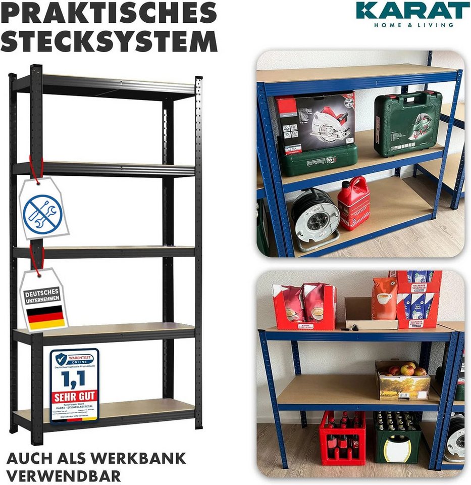 Karat Schwerlastregal Steckregal, Weitspannregal für Garage, Keller – Bild 5 von 5