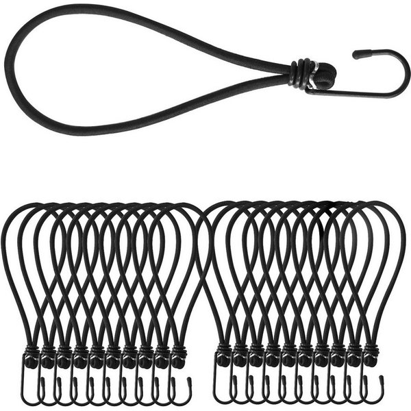 Karat Spanngurt Multifunktionale Spanngummis mit Stahlhaken 20er Set