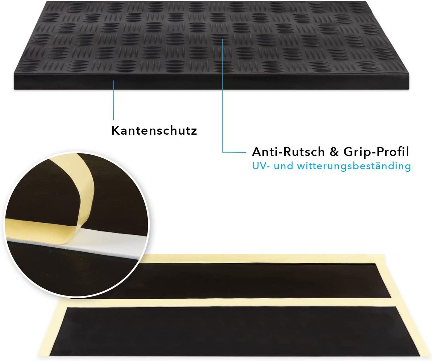 Karat Stufenmatte Stufenmatte aus Gummi, wetterfest & rutschhemmend – Bild 3 von 5