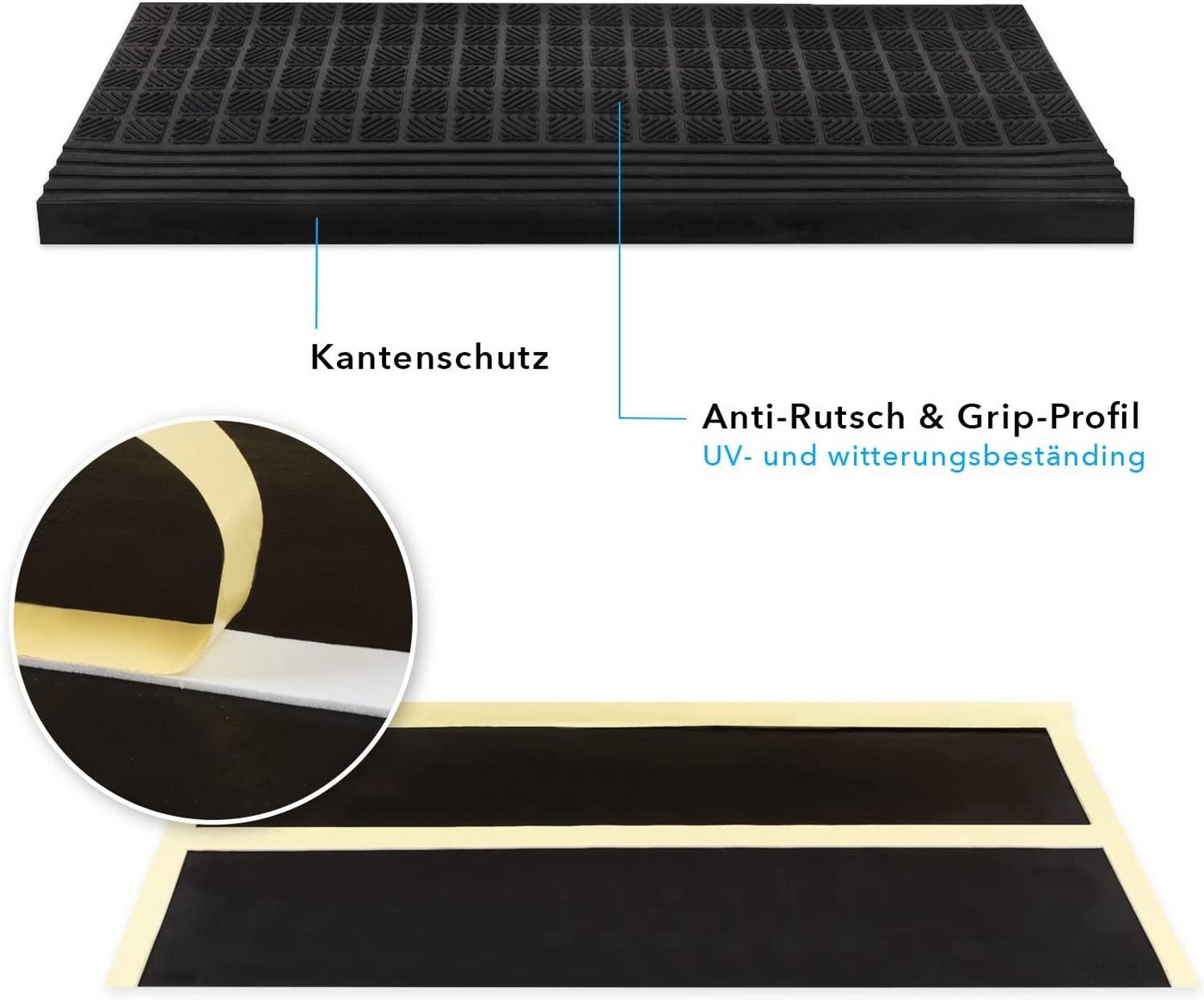 Karat Stufenmatte Stufenmatte aus Gummi, wetterfest & rutschhemmend – Bild 3 von 5
