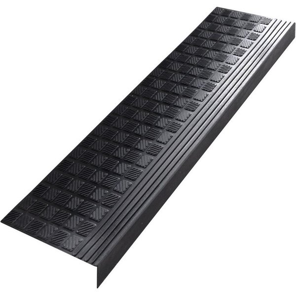 Karat Stufenmatte Diamond, Treppenschutz, Stufenschutz, Schwarz, rechteckig, aus Gummi