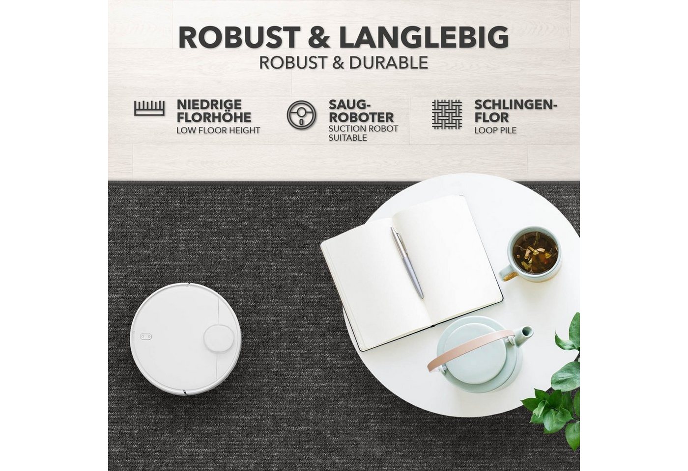Karat Teppich Alto, pflegeleicht – Bild 5 von 5