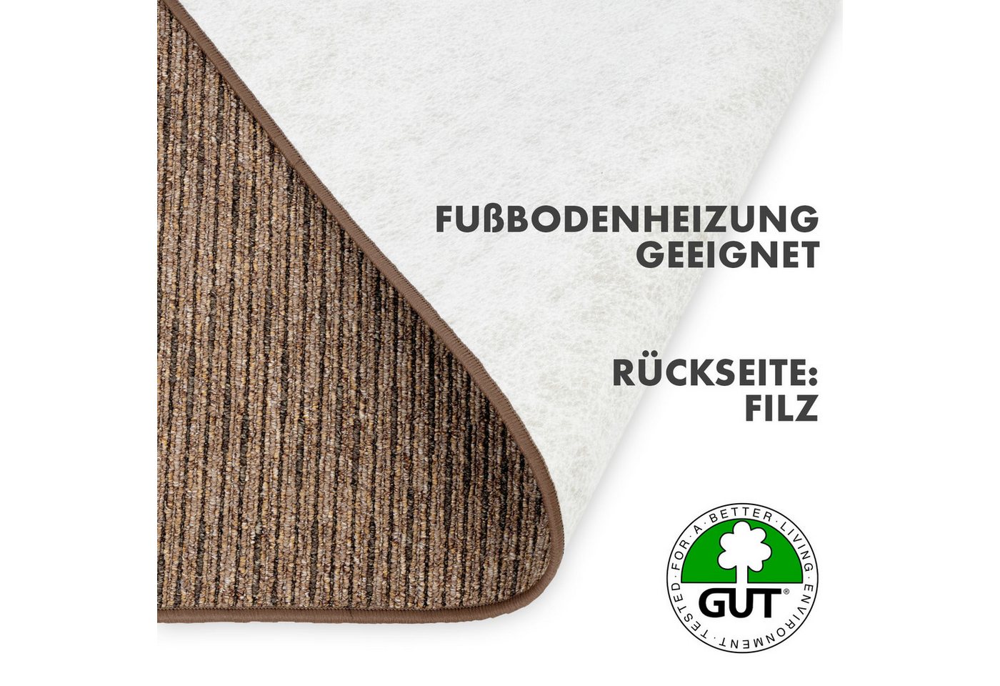 Karat Teppich auf Maß Geneva, Moderner Wohnteppich, Verschiedene Farben und Größen – Bild 5 von 5
