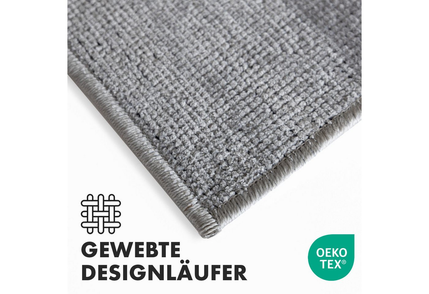 Karat Teppich Läufer auf Maß Azade, Hochwertige Jacquard Weberei, Erhältlich in vielen Farben – Bild 2 von 5