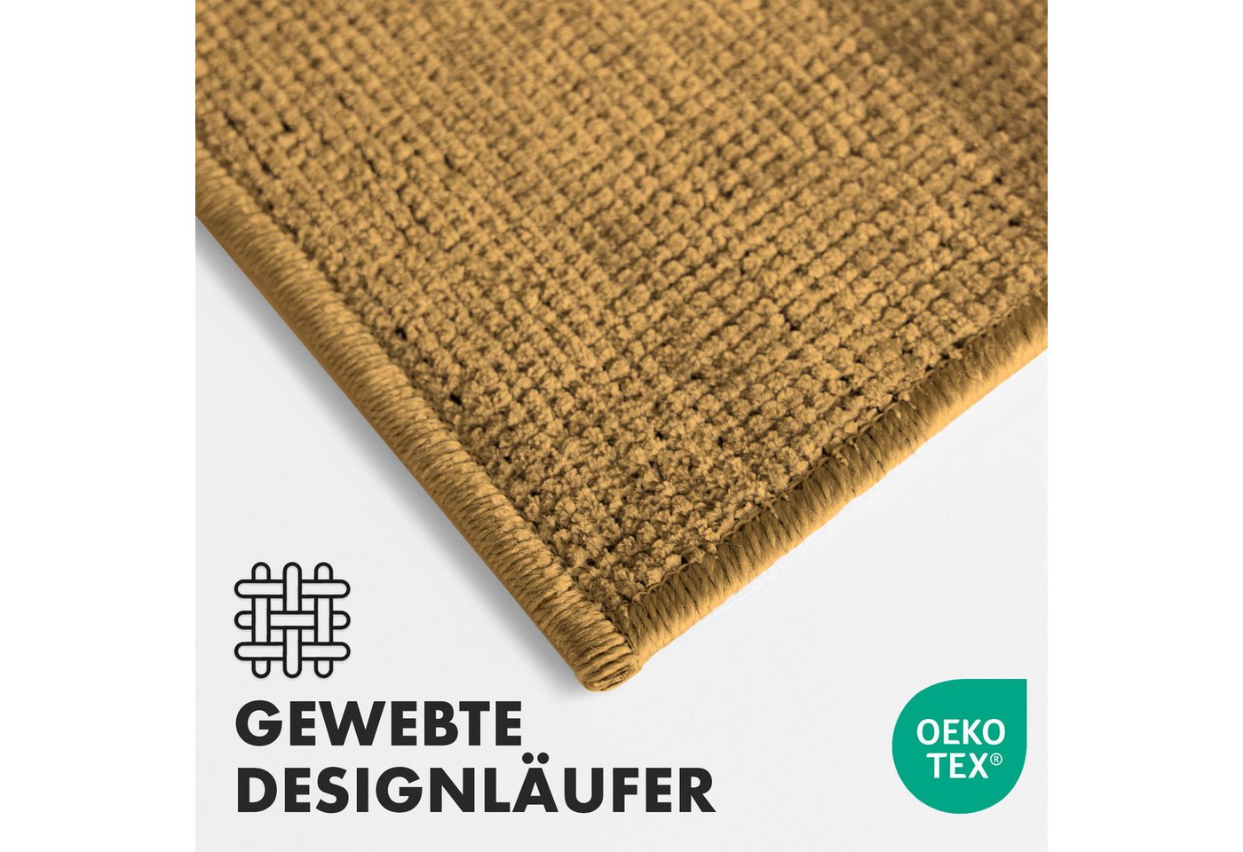 Karat Teppich Läufer auf Maß Azade, Hochwertige Jacquard Weberei, Erhältlich in vielen Farben – Bild 2 von 5