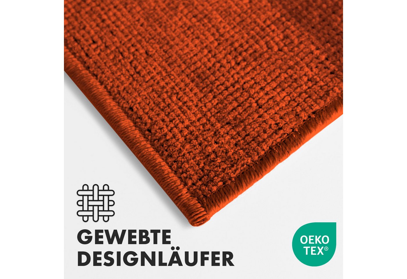 Karat Teppich Läufer auf Maß Azade, Hochwertige Jacquard Weberei, Erhältlich in vielen Farben – Bild 2 von 5