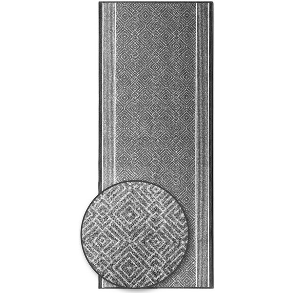 Karat Teppich Läufer Olymp, Flur Teppichläufer im Rauten Design, rutschhemmender Gelrücken, Polyamid Flurläufer für Flur & Wohnzimmer