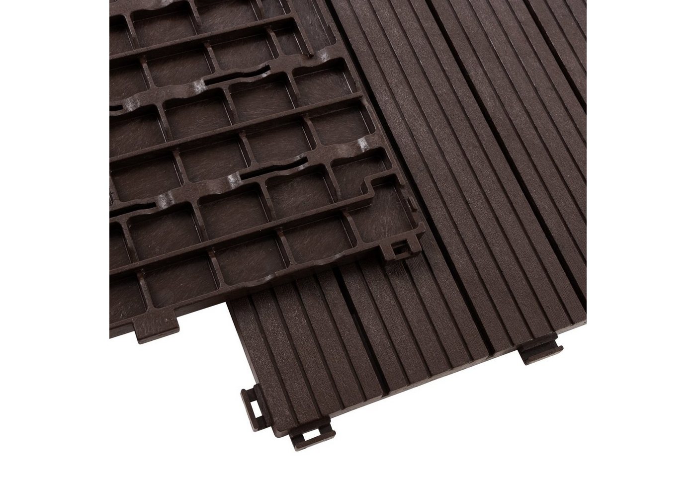 Karat Terrassendielen Claire, Terrassenfliesen 30x30cm, Kunststoff wetterfest, Klickfliesen, 2 m², BxL: je 30x30 cm, (Spar-Set, 22-St), Balkonbodenbelag für Auß – Bild 3 von 5