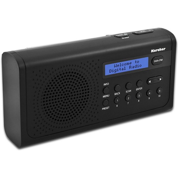 Karcher DAB 2405 Digitalradio (DAB) (DAB+, FM, 1 W, tragbar (DAB+ / UKW, Wecker, Netz/Batteriebetrieb)