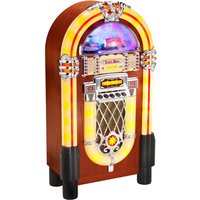 Karcher JB 6604 Retro-Radio (FM, 40 W, Jukebox mit CD-Player, Radio, MP3-Wiedergabe über USB / SD-Karte)