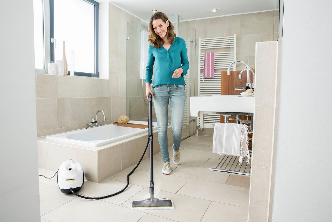 KÄRCHER Dampfreiniger SC 3 EASYFIX, 1900 W, Aufheizzeit: 30 s, Flächenleistung: 75 m², mit Entkalkungskartusche – Bild 2 von 5