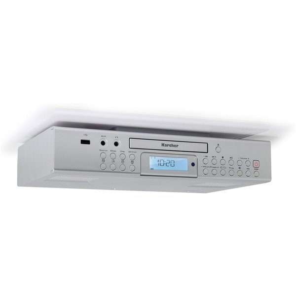 Karcher RA 2050 Küchen-Radio (UKW (FM), 3 W, Unterbauradio (UKW) mit CD-Player, USB inkl. Ladefunktion)