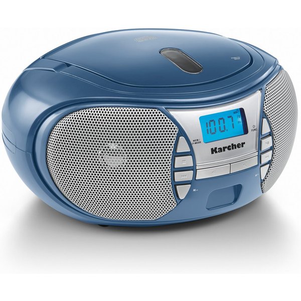 Karcher RR 5025-C Boombox (UKW (FM), tragbarer CD-Player mit UKW Radio, Batterie- / Netzbetrieb)