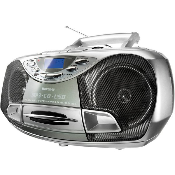 Karcher RR 510(N) Boombox (UKW (FM), 3 W, mit CD Player, UKW Radio, Kassettenspieler, MP3 Player)