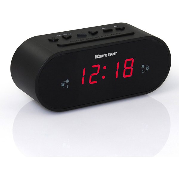 Karcher UR 1030 Uhrenradio (FM, Radiowecker (UKW-Radio, dimmbares Display, Dual-Alarm)