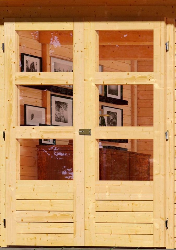 Karibu Gartenhaus Amberg 2, BxT: 213x197 cm, (Set), anthrazit, naturbelassen oder terragrau, Made in Germany – Bild 3 von 5