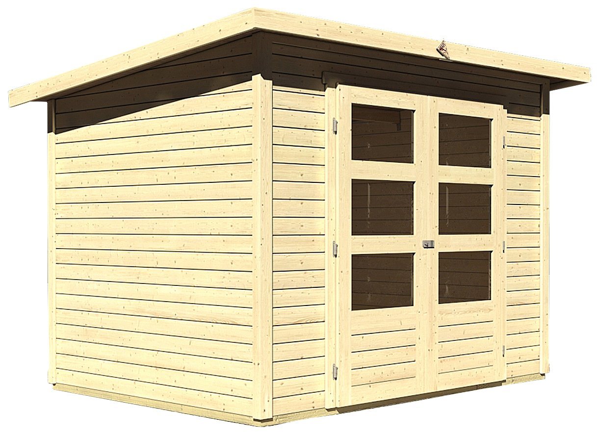 Karibu Gartenhaus Stockach 3, BxT: 282x210 cm, (Set), naturbelassen, terragrau oder anthrazit, Made in Germany – Bild 2 von 5
