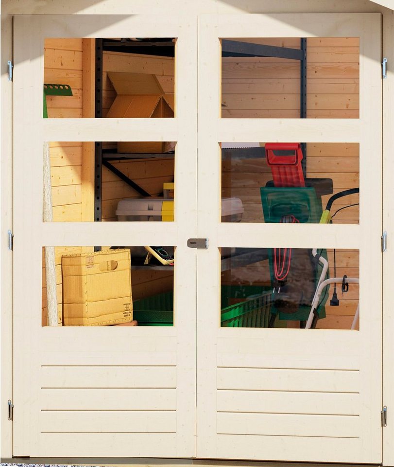 Karibu Gartenhaus Stockach 3, BxT: 282x210 cm, (Set), naturbelassen, terragrau oder anthrazit, Made in Germany – Bild 3 von 5