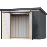 KARIBU Gerätehaus »Mantis« (ohne Anbaudach, Anthrazit, 290 x 209 213 cm)