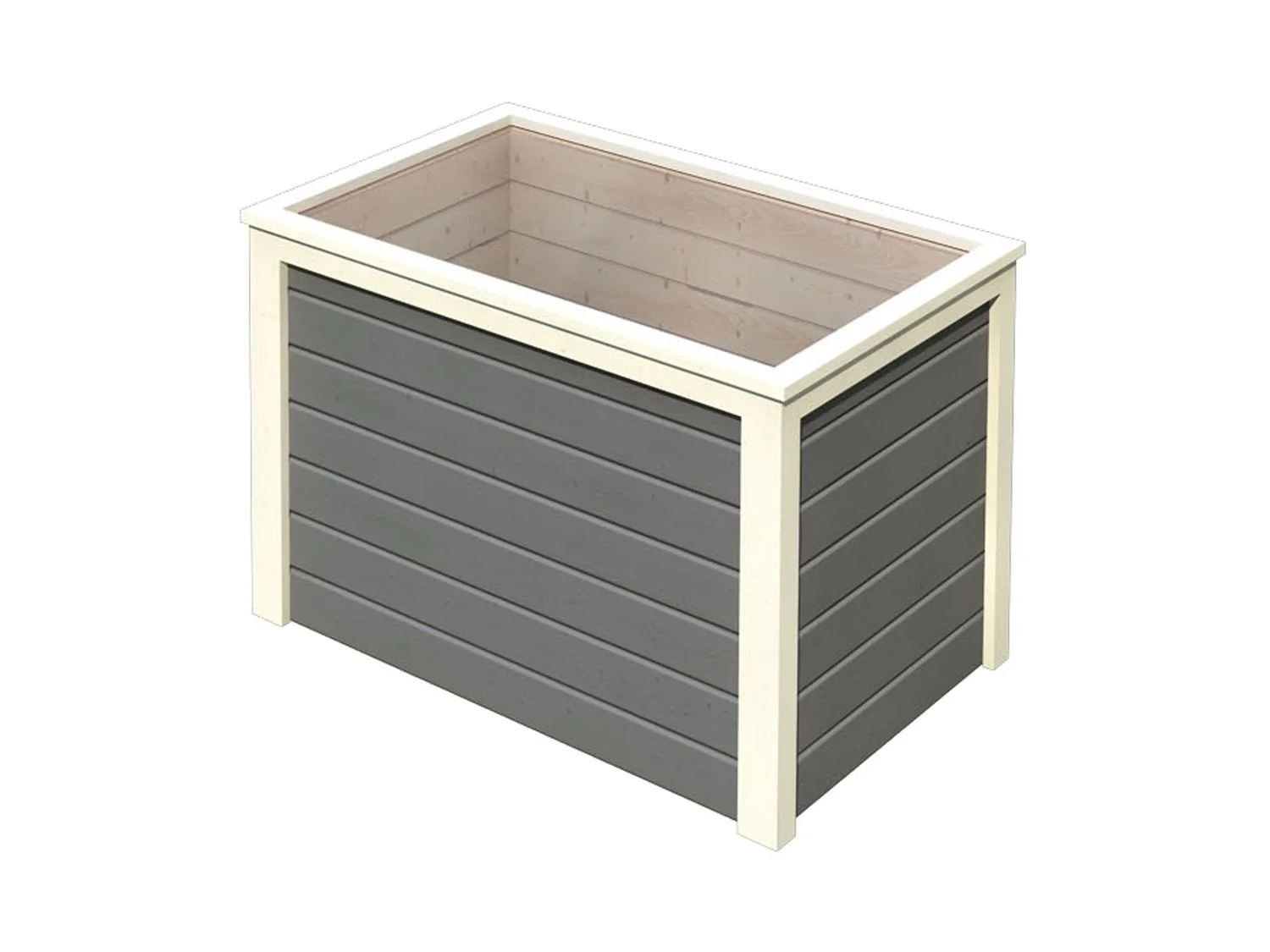 Karibu Hochbeet »Lyss«, aus Holz, mit Folie (terragrau, klein) – Bild 4 von 4