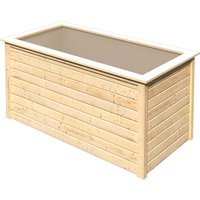 Karibu Hochbeet »Lyss«, aus Holz, mit Folie (naturbelassen, Groß)