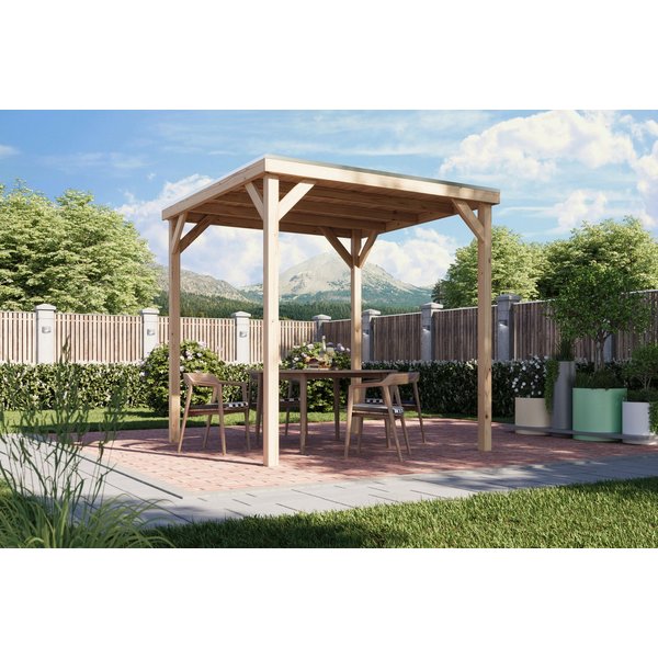 Karibu Holzpavillon Pergola Quadratus, verschiedene Größen