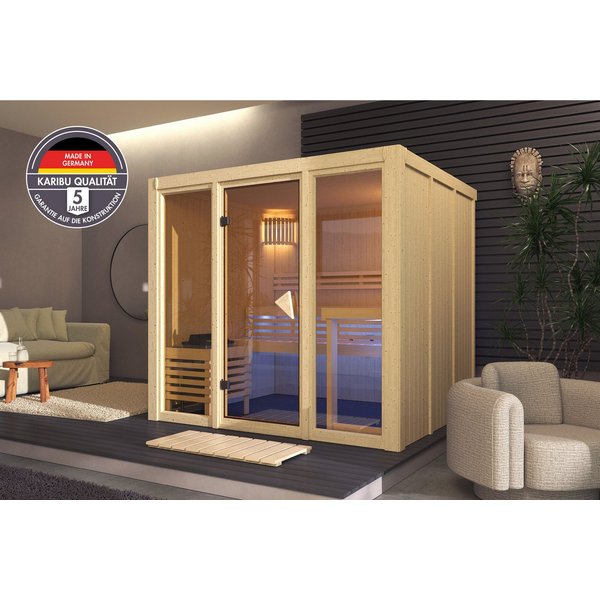 Karibu Sauna Alani 4, BxTxH: 216 x 199 x 198 cm, 68 mm, verschiedene Varianten