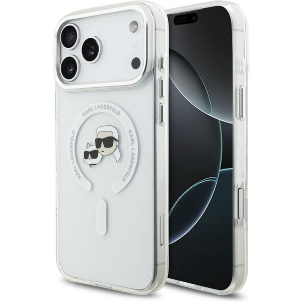 KARL LAGERFELD Handyhülle Case MagSafe iPhone 17 Pro Max Kunststoff Karl Katze transparent 6,9 Zoll, Kantenschutz
