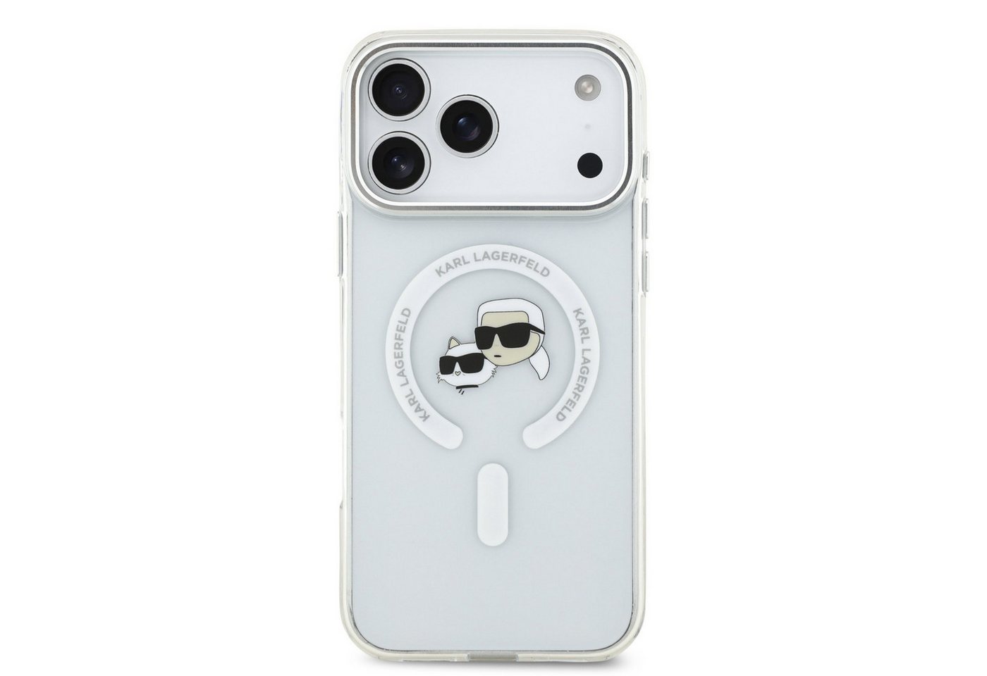 KARL LAGERFELD Handyhülle Case MagSafe iPhone 17 Pro Max Kunststoff Karl Katze transparent 6,9 Zoll, Kantenschutz – Bild 3 von 5