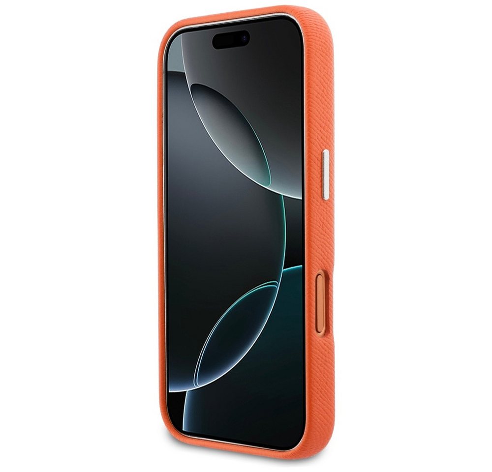 KARL LAGERFELD Handyhülle Hülle iPhone 17 Pro Max Kunstleder orange MagSafe 6,9 Zoll, Kantenschutz – Bild 5 von 5
