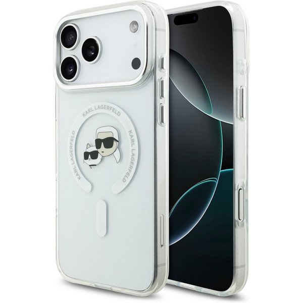KARL LAGERFELD Handyhülle iPhone 18 Pro Max Heads Metallrahmen MagSafe Logo 6,9 Zoll, Kantenschutz
