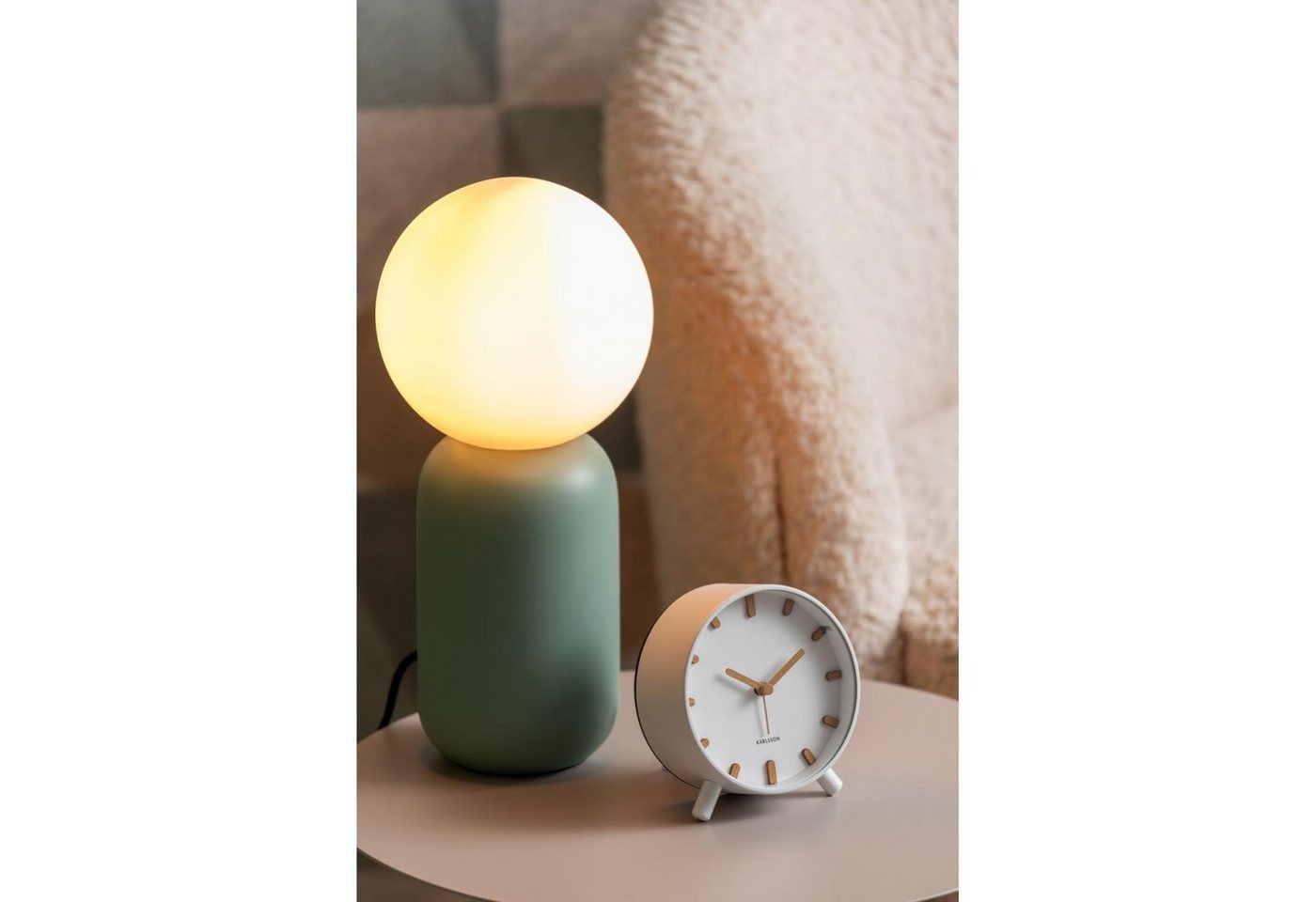 Karlsson Uhr Wecker Grace Metal White – Bild 5 von 5