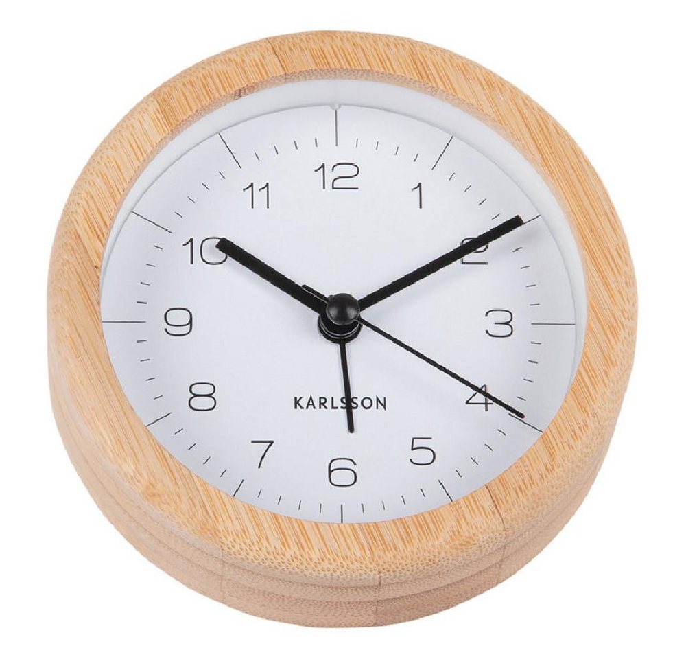 Karlsson Wecker Wecker Neat Bamboo Weiß – Bild 2 von 5