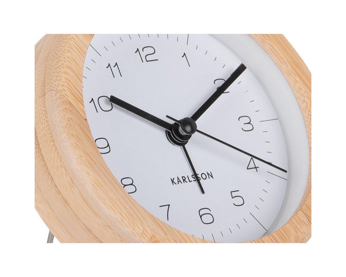 Karlsson Wecker Wecker Neat Bamboo Weiß – Bild 4 von 5