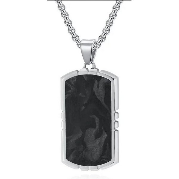 KARMA Kette mit Anhänger Herrenkette mit Anhänger (Männerkette 60cm mit Erbskette), Herrenschmuck Geschenk